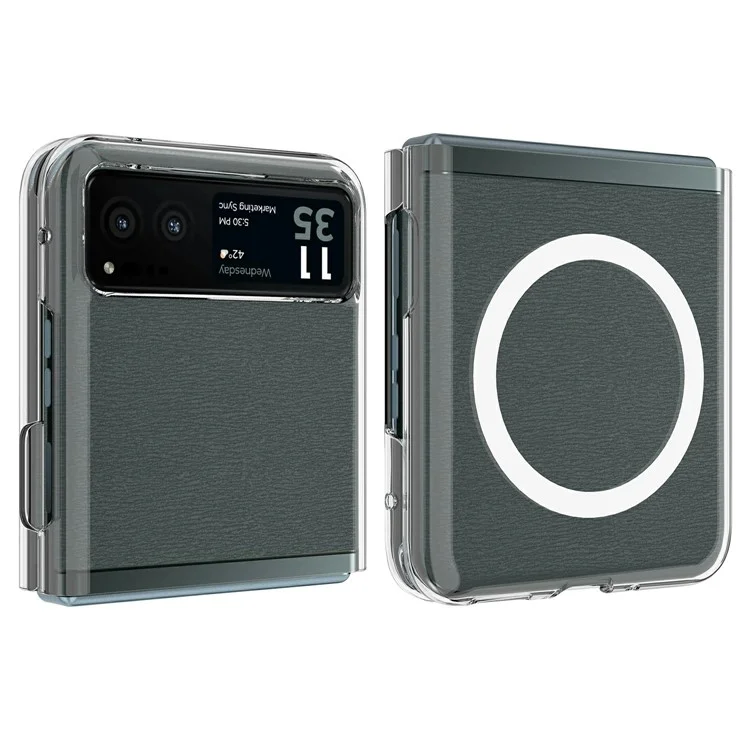 Capa para Motorola Moto Razr 2023 em TPU + Acrílico com Suporte Magnético Compatível com MagSafe