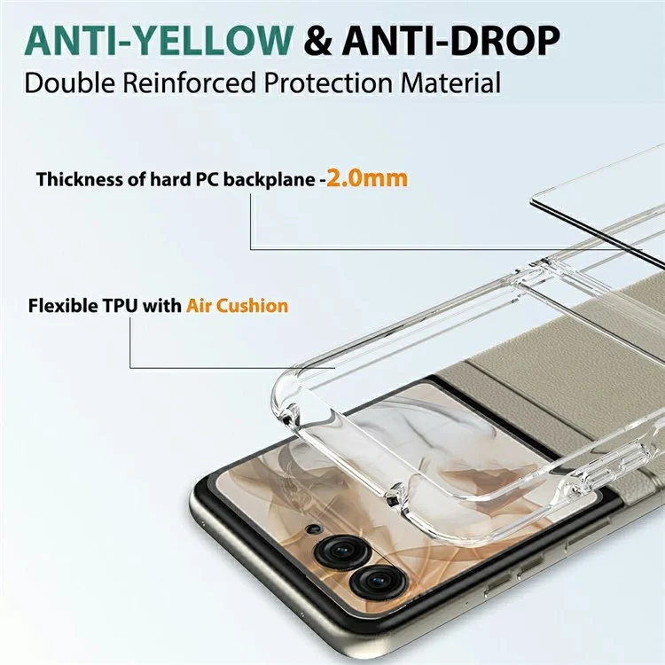 Чехол для Motorola Razr 2024, TPU + акриловый прозрачный чехол с интегрированным дизайном