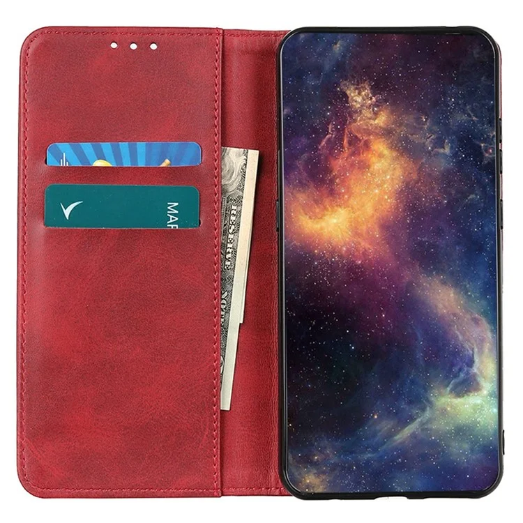 Cover a portafoglio in pelle divisa per Sony Xperia 1 VII - Rosso