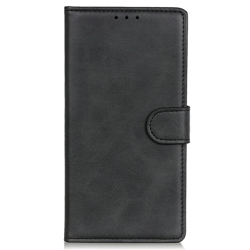 Für Sony Xperia 1 VII Hülle aus Rindsleder mit Brieftaschenfunktion und Ständer - Schwarz