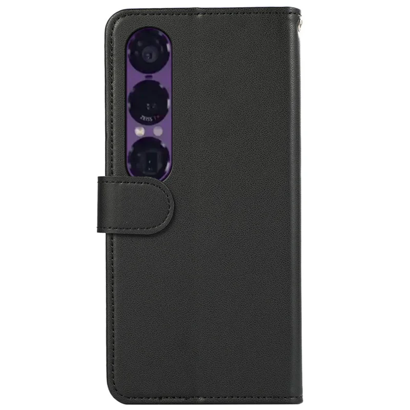 For Sony Xperia 1 VII Case RFID Blocking Flip Leather Phone Cover - Black
