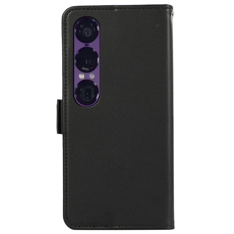 Чехол ABEEL для Sony Xperia 1 VII из кожи с блокировкой RFID, портмоне - Черный
