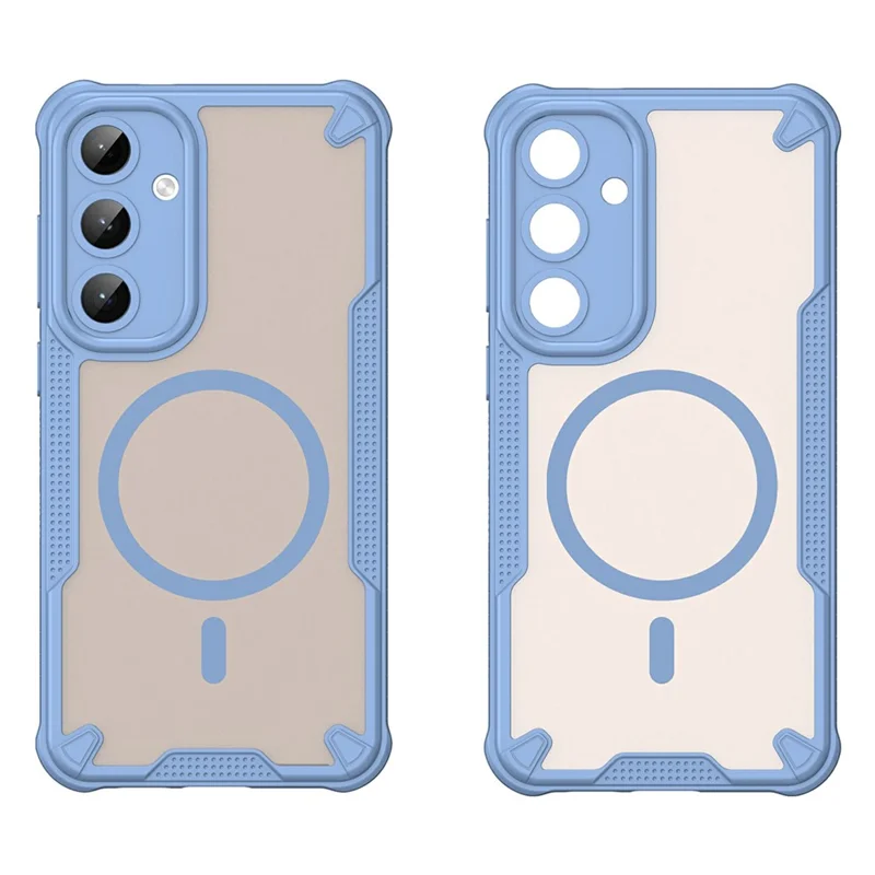 For Samsung Galaxy S25+ Magnetic Case TPU + PC Phone Back Cover - Blue