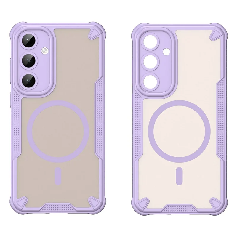 For Samsung Galaxy S25+ Magnetic Case TPU + PC Phone Back Cover - Purple