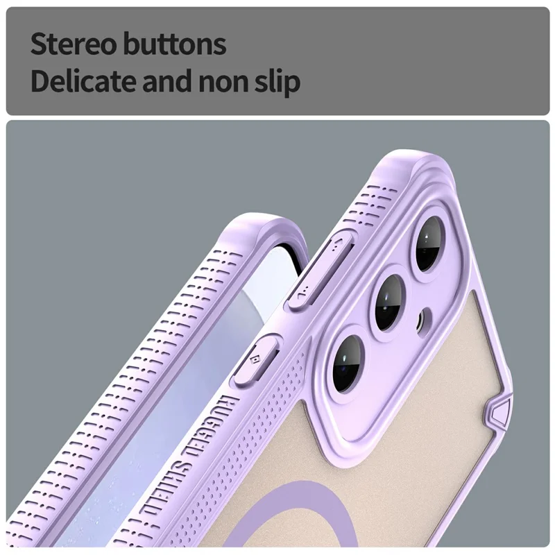 For Samsung Galaxy S25+ Magnetic Case TPU + PC Phone Back Cover - Purple