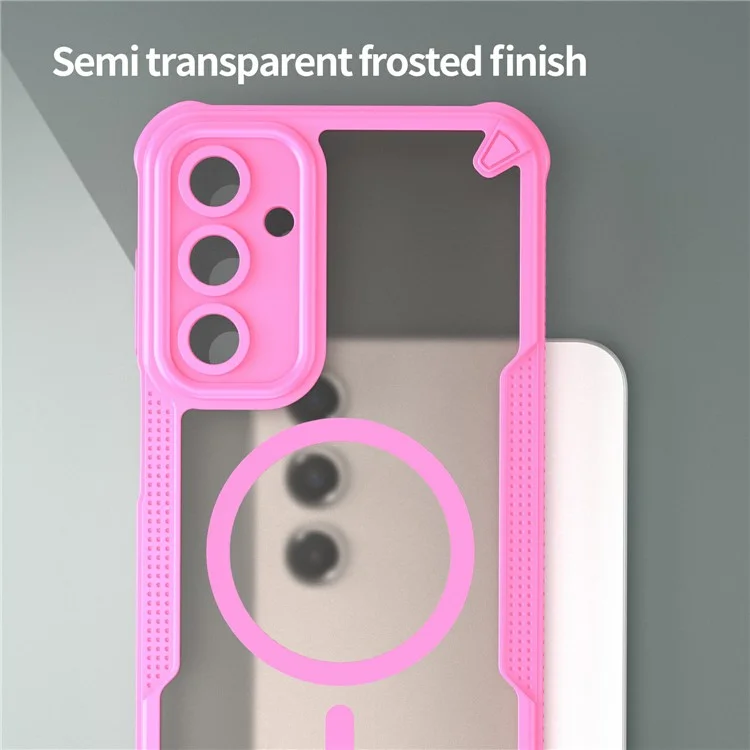 Für Samsung Galaxy A16 5G / 4G magnetische Hülle, kompatibel mit MagSafe, TPU + PC Handyrückseite - Rosa