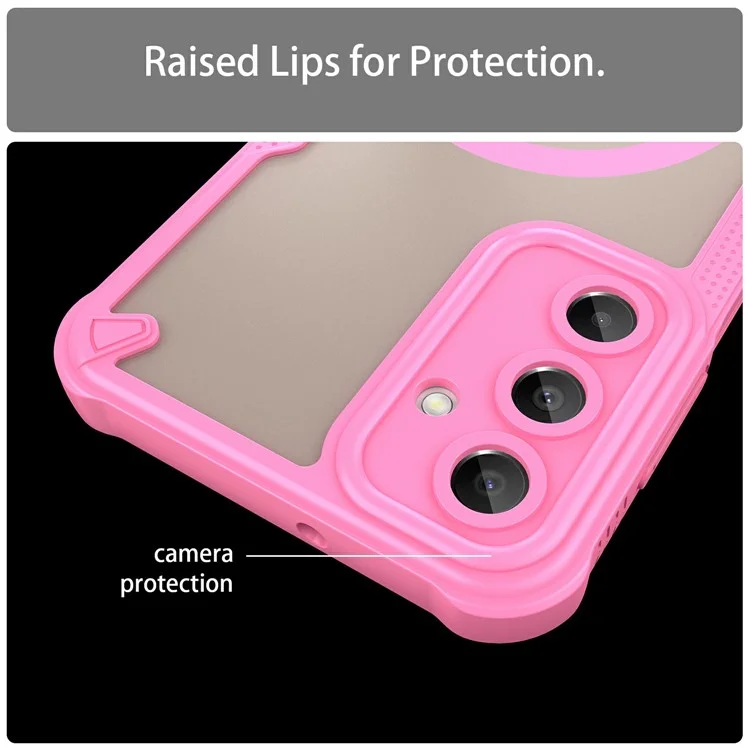 Für Samsung Galaxy A16 5G / 4G magnetische Hülle, kompatibel mit MagSafe, TPU + PC Handyrückseite - Rosa