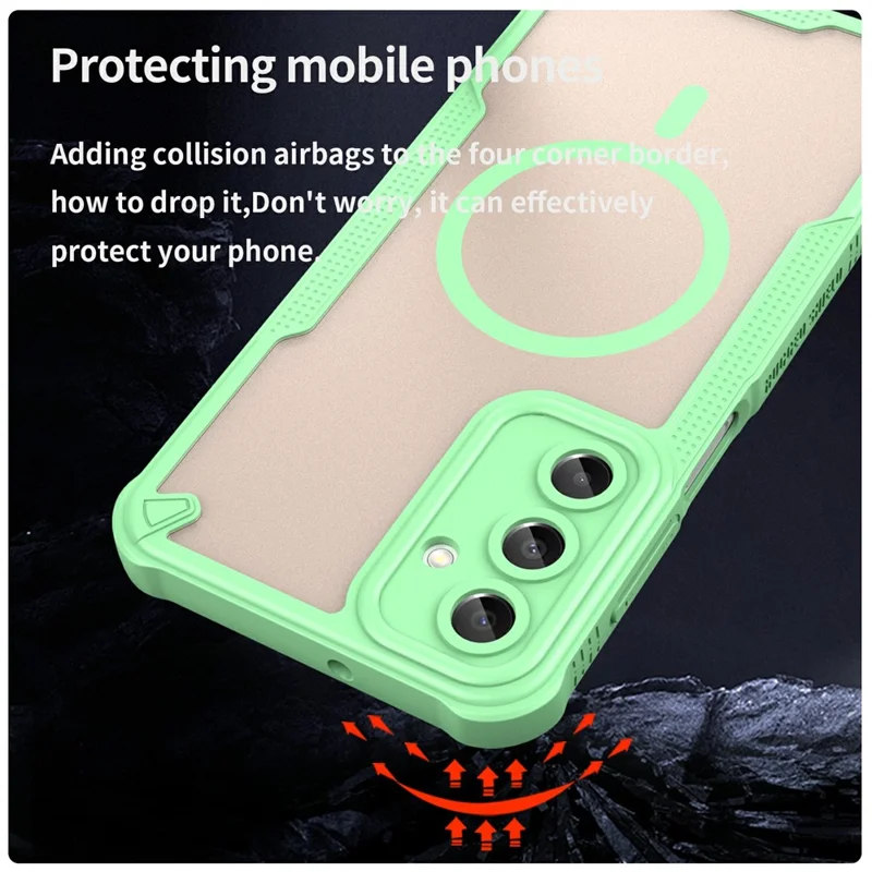 For Samsung Galaxy A16 5G  /  4G Magnetic Case TPU + PC Phone Back Cover - Green