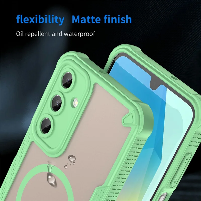 For Samsung Galaxy A16 5G  /  4G Magnetic Case TPU + PC Phone Back Cover - Green