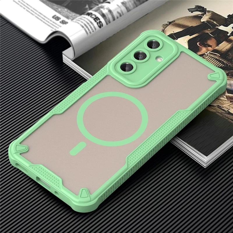 For Samsung Galaxy A16 5G  /  4G Magnetic Case TPU + PC Phone Back Cover - Green