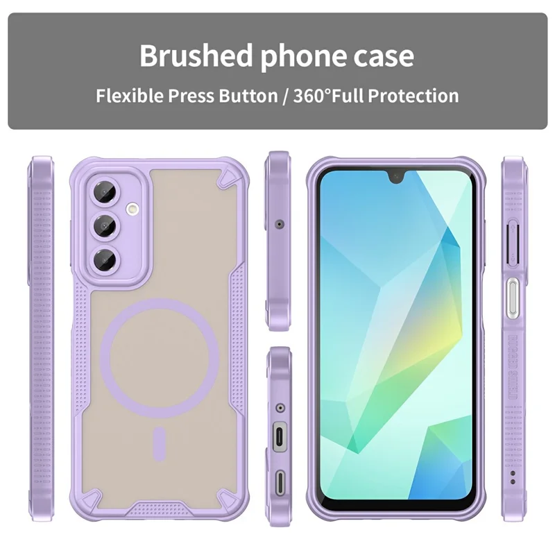 For Samsung Galaxy A16 5G  /  4G Magnetic Case TPU + PC Phone Back Cover - Purple