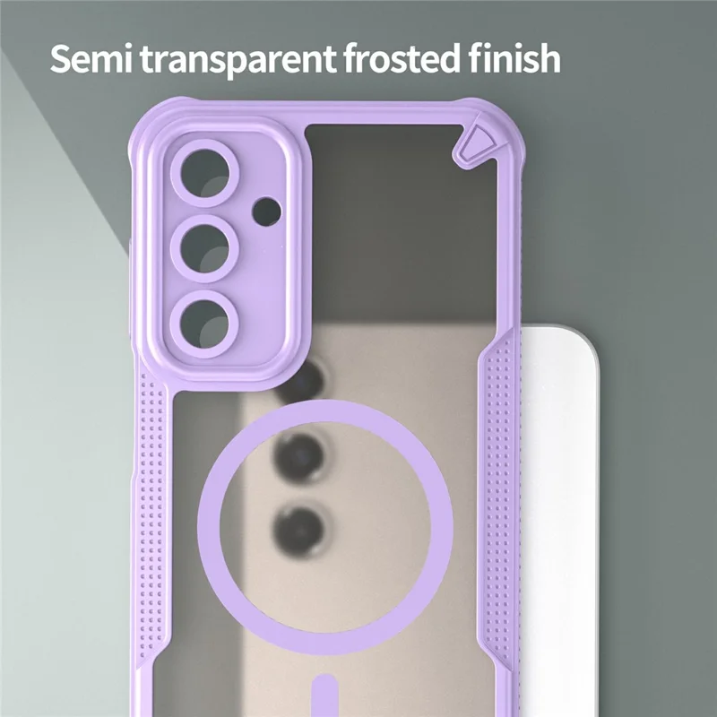 For Samsung Galaxy A16 5G  /  4G Magnetic Case TPU + PC Phone Back Cover - Purple