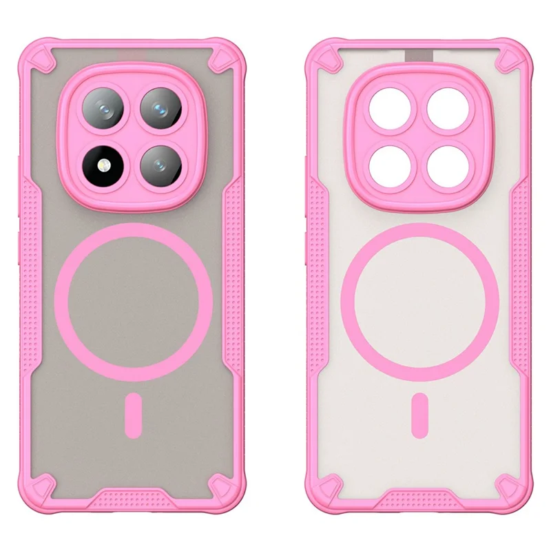 For Xiaomi Redmi Note 14 Pro+ 5G Magnetic Case Compatible with MagSafe TPU + PC Phone Back Cover - Pink