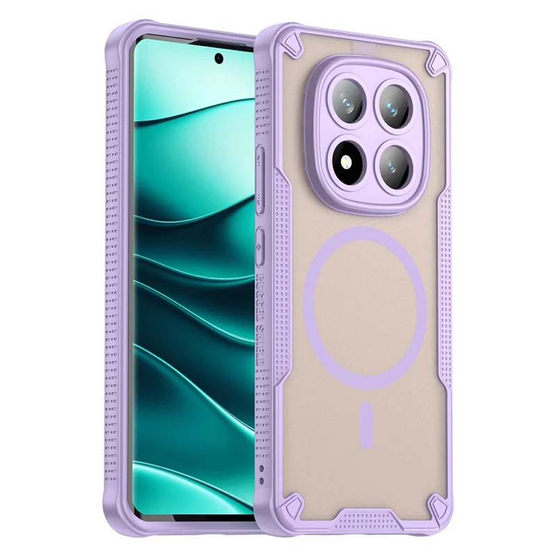 For Xiaomi Redmi Note 14 Pro+ 5G Magnetic Case TPU + PC Phone Back Cover - Purple