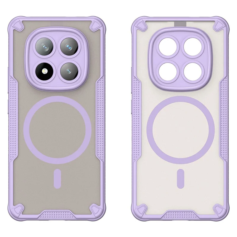 For Xiaomi Redmi Note 14 Pro+ 5G Magnetic Case TPU + PC Phone Back Cover - Purple