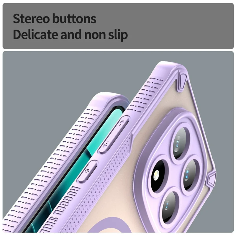 For Xiaomi Redmi Note 14 Pro+ 5G Magnetic Case TPU + PC Phone Back Cover - Purple