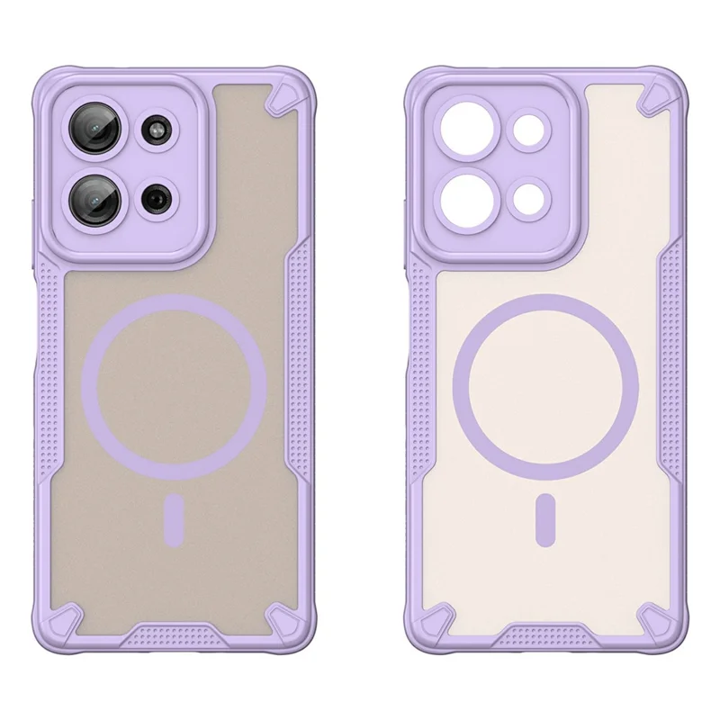 For Motorola Moto G75 5G Magnetic Case TPU + PC Phone Back Cover - Purple