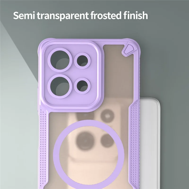 For Motorola Moto G75 5G Magnetic Case TPU + PC Phone Back Cover - Purple