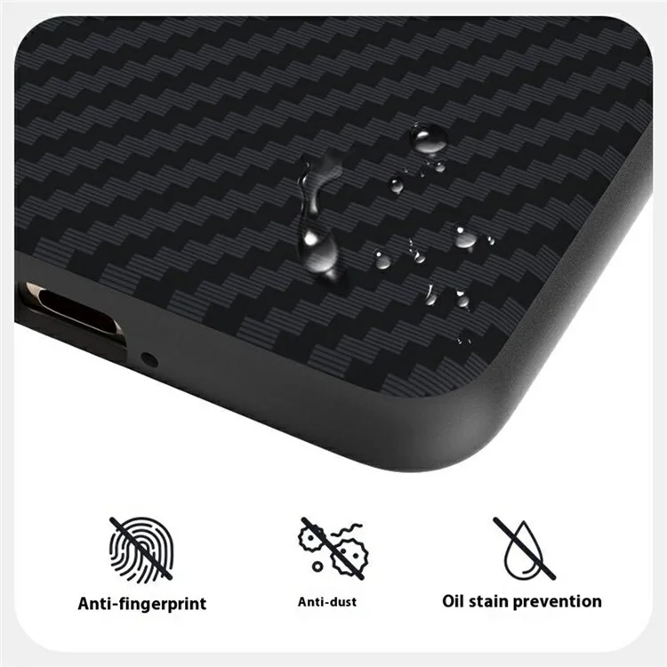 ABEEL Für Honor Power 5G Hülle, kompatibel mit MagSafe, Rückseite mit Carbonfaser-Textur - Schwarz