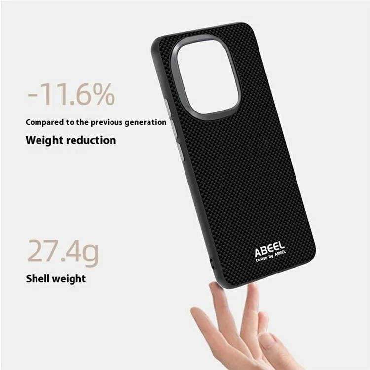 ABEEL For Honor Power 5G Hülle, kompatibel mit MagSafe, gedrucktes PC TPU Aluminium Legierung Leder Handyhülle - Schwarz