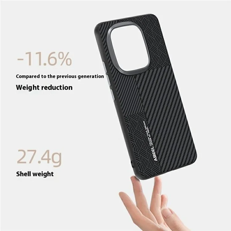 ABEEL For Honor Power 5G Hülle PC + TPU + Aluminiumlegierung + PU-Leder Handyhülle kompatibel mit MagSafe - Textur 1