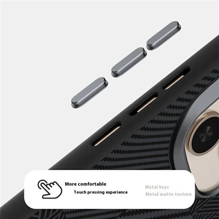 ABEEL For Honor Power 5G Hülle PC + TPU + Aluminiumlegierung + PU-Leder Handyhülle kompatibel mit MagSafe - Textur 1