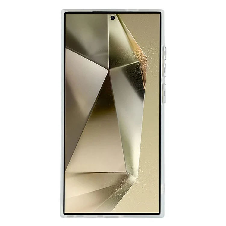 Чехол для Samsung Galaxy S24 Ultra, совместимый с MagSafe, из поликарбоната и термопластичного полиуретана, матовый, с защитной пленкой для объектива - прозрачный белый