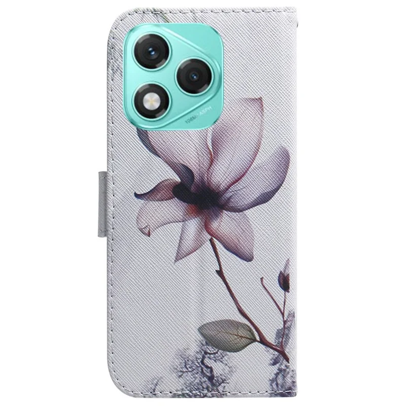 For Honor 400 Lite 5G Wallet Case Pattern Print Leather Phone Cover - Pink Flower