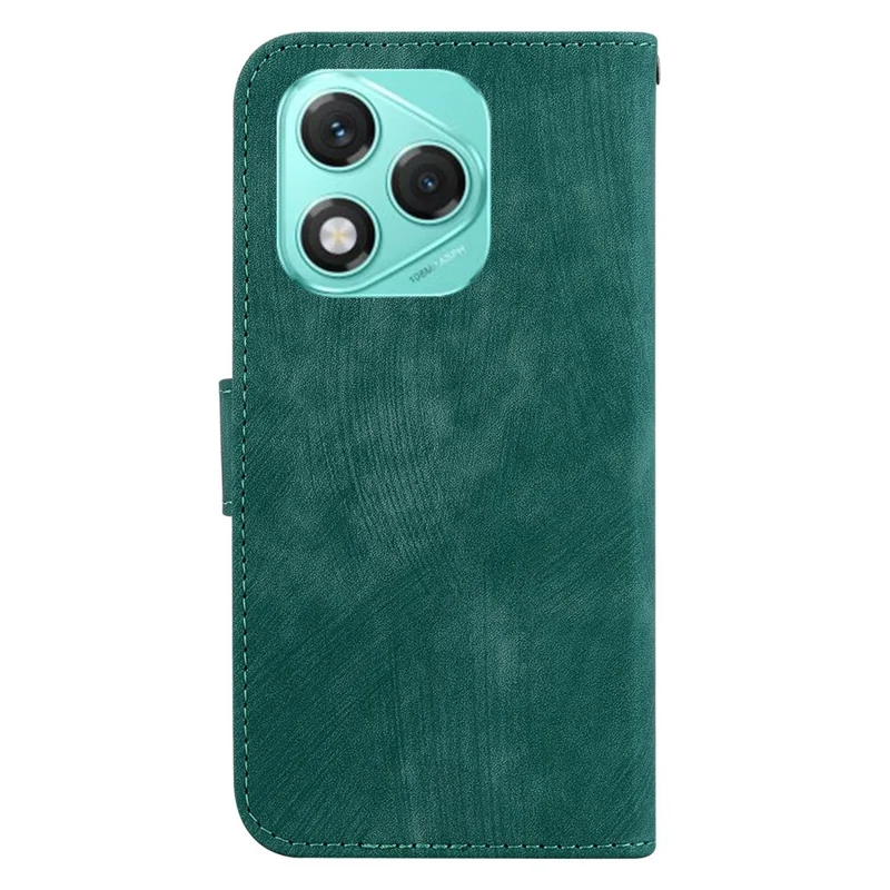 For Honor 400 Lite 5G Wallet Case Tiger Imprint Leather Shockproof Phone Cover - Green