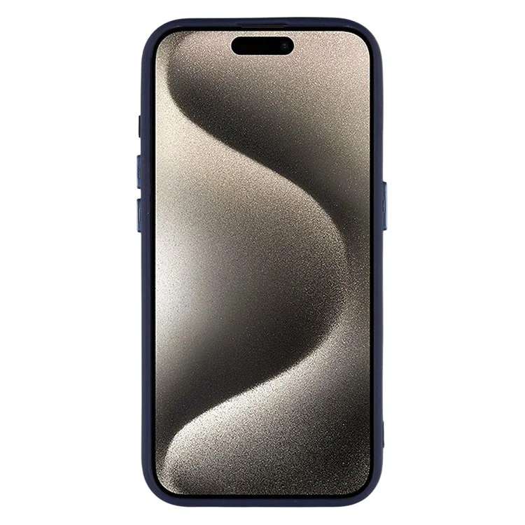 Funda para iPhone 15 Pro compatible con MagSafe Cubierta de teléfono mate de PC + TPU con película de lente de vidrio - Zafiro
