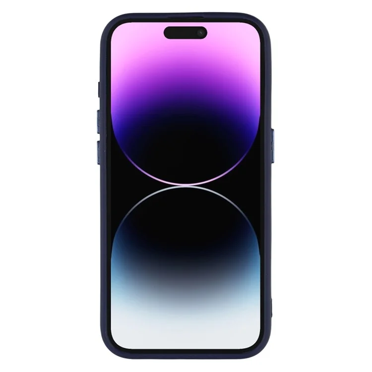 For iPhone 14 Pro Max Case Compatible with MagSafe PC + TPU Matte Phone Cover with Glass Lens Film - Sapphire