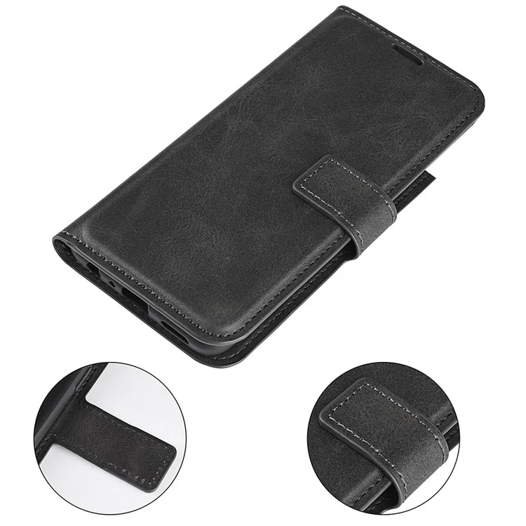 Pour Oppo Reno8 Pro 5G (version Globale) / Reno8 Pro + 5G Téléphone Flip Portefeuille Square Magnem Magnem Flasp Couper PU Téléphone PU Téléphone - le Noir