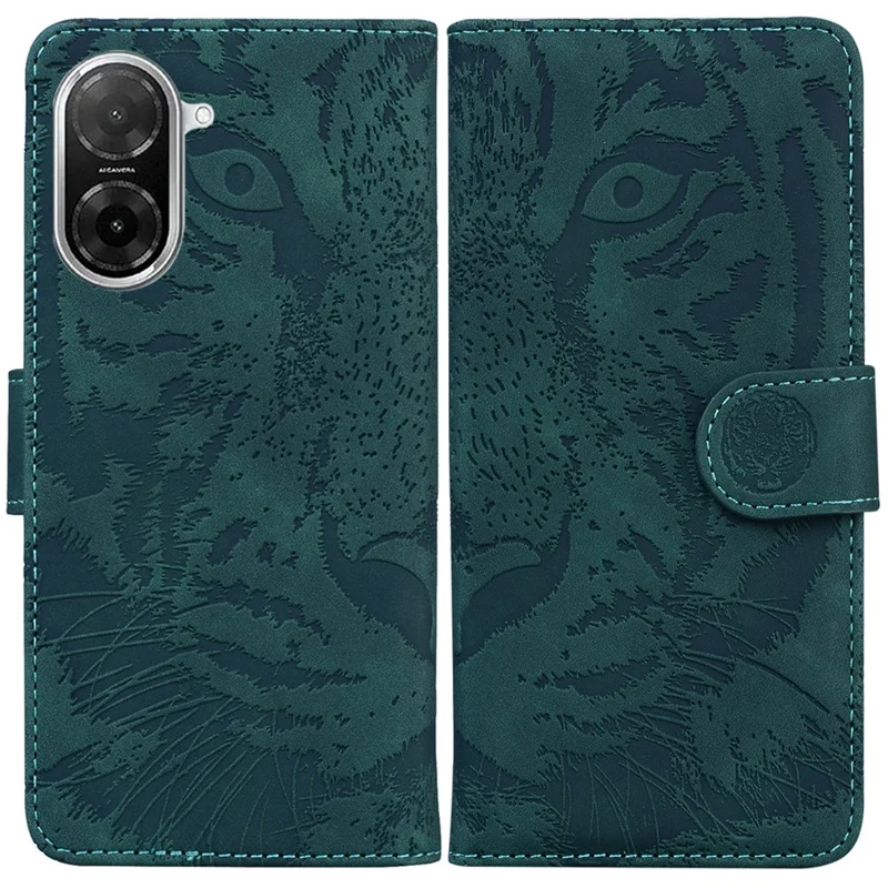 Cover a portafoglio per Xiaomi Redmi A5 NFC (173,45 mm) con Impronta di Tigre - Verde