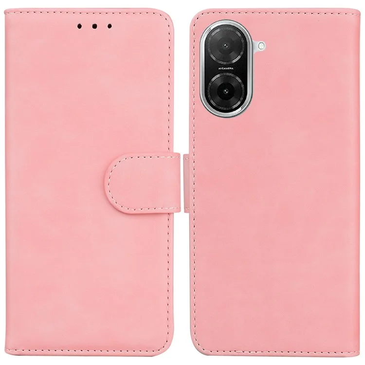 Funda de cuero de color sólido para Xiaomi Redmi A5 NFC (173,45 mm) Cartera Funda de teléfono - Rosa