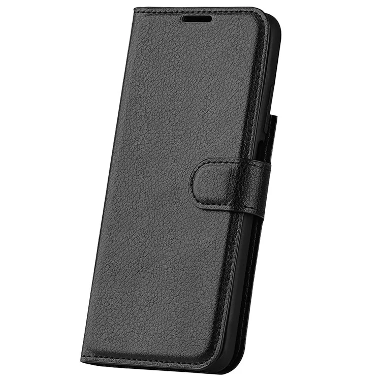 Anti-drop Phone Cover For Oppo Reno8 Pro+ (China) 5G / Reno8 Pro 5G (Global Version) Litchi Texture PU Leather Phone Case Wallet Stand - Black