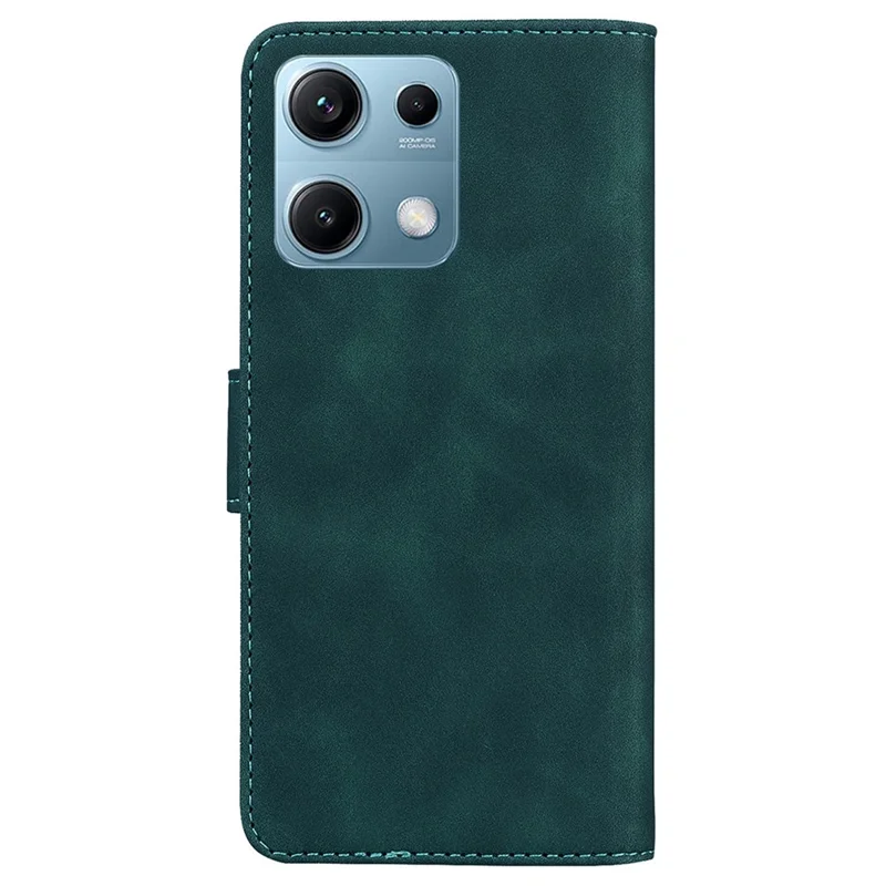 Folia do Xiaomi Redmi Note 14S 4G z podstawką, pokrowiec z syntetycznej skóry z motywem motyla - Zielony