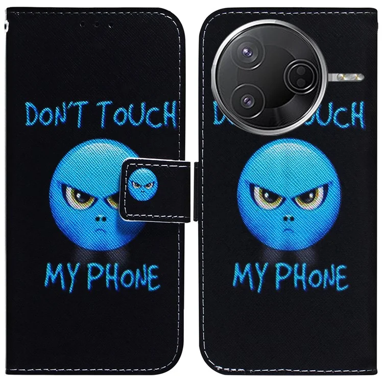 Wallet Hülle für Xiaomi Redmi K80 Pro 5G / K80 5G / Poco F7 Pro 5G / Poco F7 Ultra 5G Muster Druck Leder Handy Hülle - Fass Mein Handy Nicht An