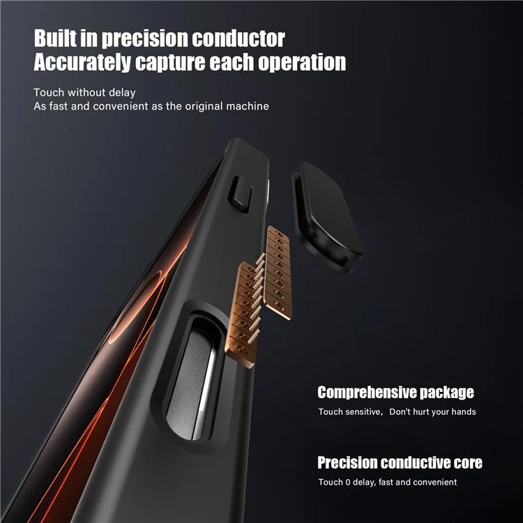IPAKY For iPhone 16 Pro Shockproof Case PC + TPU Matte Phone Back Cover - Black
