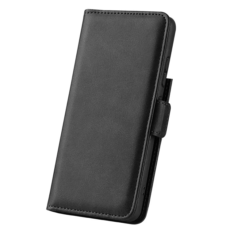 Per Oppo Reno8 Pro 5G (Versione Globale) / Reno8 Pro+ (Cina) 5G Custodia Antiurto per Telefono in Pelle di Vitello Texture Magnetica Chiusura Flip Wallet Cover - Nero