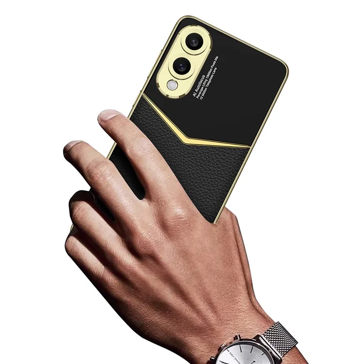 GKK For Samsung Galaxy S25 Edge Cases Electroplating PU + PC + TPU Phone Cover - Carbon Fiber Texture