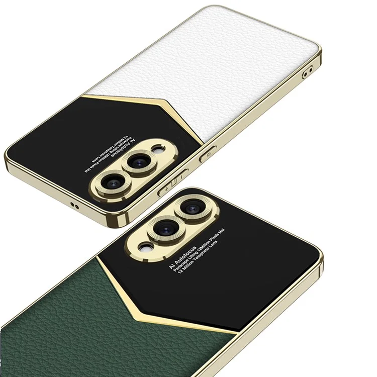 GKK For Samsung Galaxy S25 Edge Cases Electroplating PU + PC + TPU Phone Cover - Carbon Fiber Texture