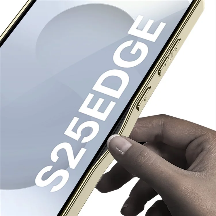 GKK For Samsung Galaxy S25 Edge Cases Electroplating PU + PC + TPU Phone Cover - Carbon Fiber Texture