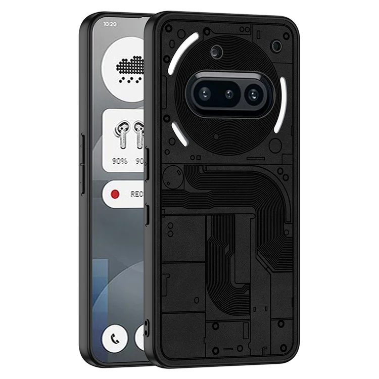 GKK For Nothing Phone (3a) Matte Case Skin-Touch PU + TPU + PC Shockproof Phone Cover - Black