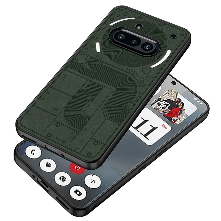 GKK For Nothing Phone (3a) Matte Case Skin-Touch PU + TPU + PC Shockproof Phone Cover - Black