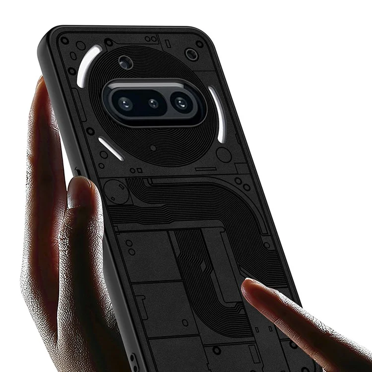 GKK For Nothing Phone (3a) Matte Case Skin-Touch PU + TPU + PC Shockproof Phone Cover - Black