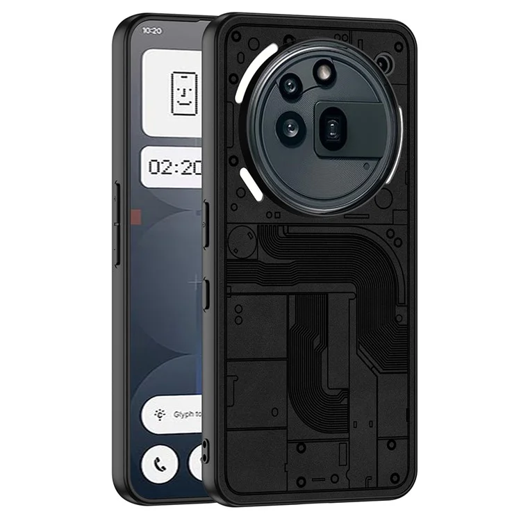 GKK For Nothing Phone (3a) Pro Matte Case Skin-Touch PU + TPU + PC Shockproof Phone Cover - Black