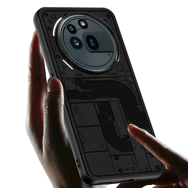 GKK For Nothing Phone (3a) Pro Matte Case Skin-Touch PU + TPU + PC Shockproof Phone Cover - Black