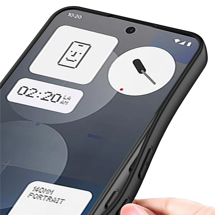 GKK For Nothing Phone (3a) Pro Matte Case Skin-Touch PU + TPU + PC Shockproof Phone Cover - Black