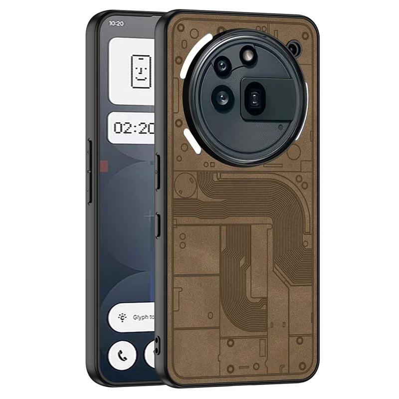 GKK For Nothing Phone (3a) Pro Matte Case Skin-Touch PU + TPU + PC Shockproof Phone Cover - Brown
