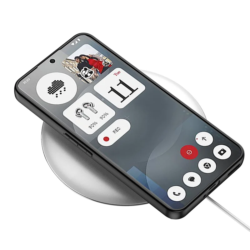 GKK For Nothing Phone (3a) Pro Matte Case Skin-Touch PU + TPU + PC Shockproof Phone Cover - Brown